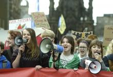 Campaigners today (12/11/22) marched through Edinburgh as part of Global Day of Action for climate justice during the UN Climate Conference COP27 in Egypt. Credit: Colin Hattersley, Friends of the Earth Scotland 