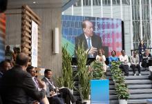 David R. Malpass, President of the World Bank Group, speaks at the World Bank and IMF Spring Meetings on April 11th 2023.  Image credit: Some rights reserved by World Bank Photo Collection, flickr creative commons